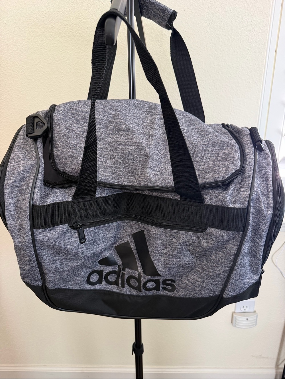 adidas Gray and Black Men’s Duffel Bag